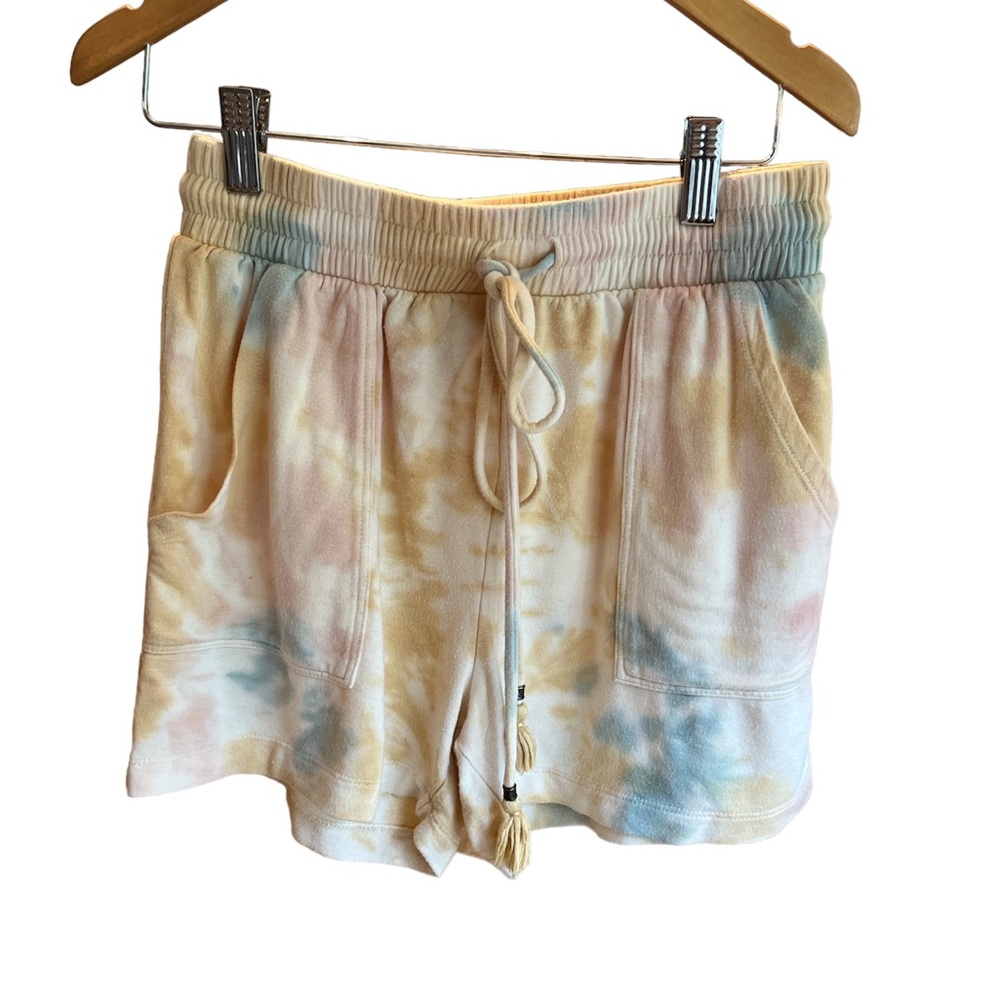 Knox Rose Women's Sunflower Tie-Dye Lounge Drawstring Shorts Size XS